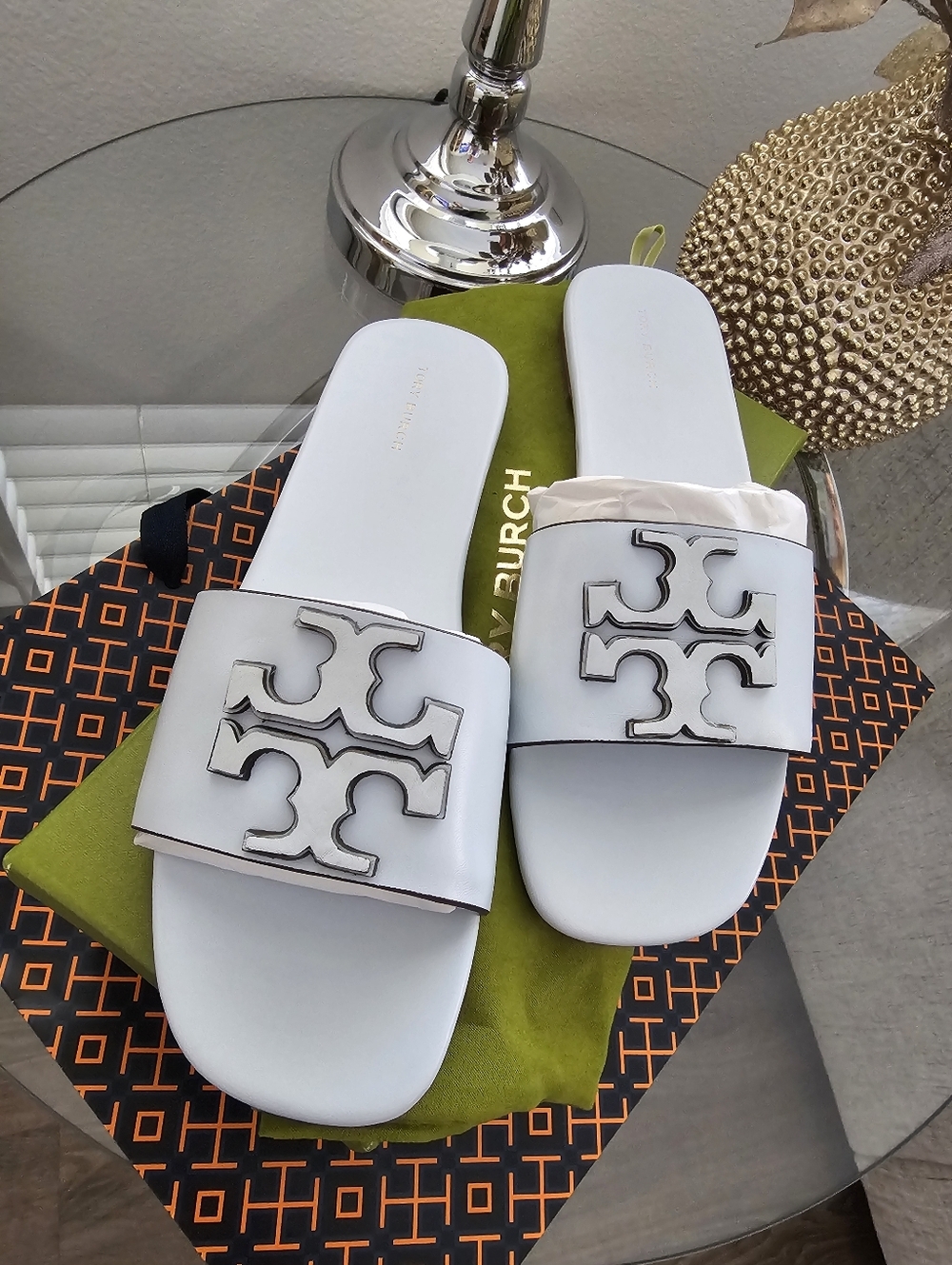 Tory Burch Ines Single Band Slide .